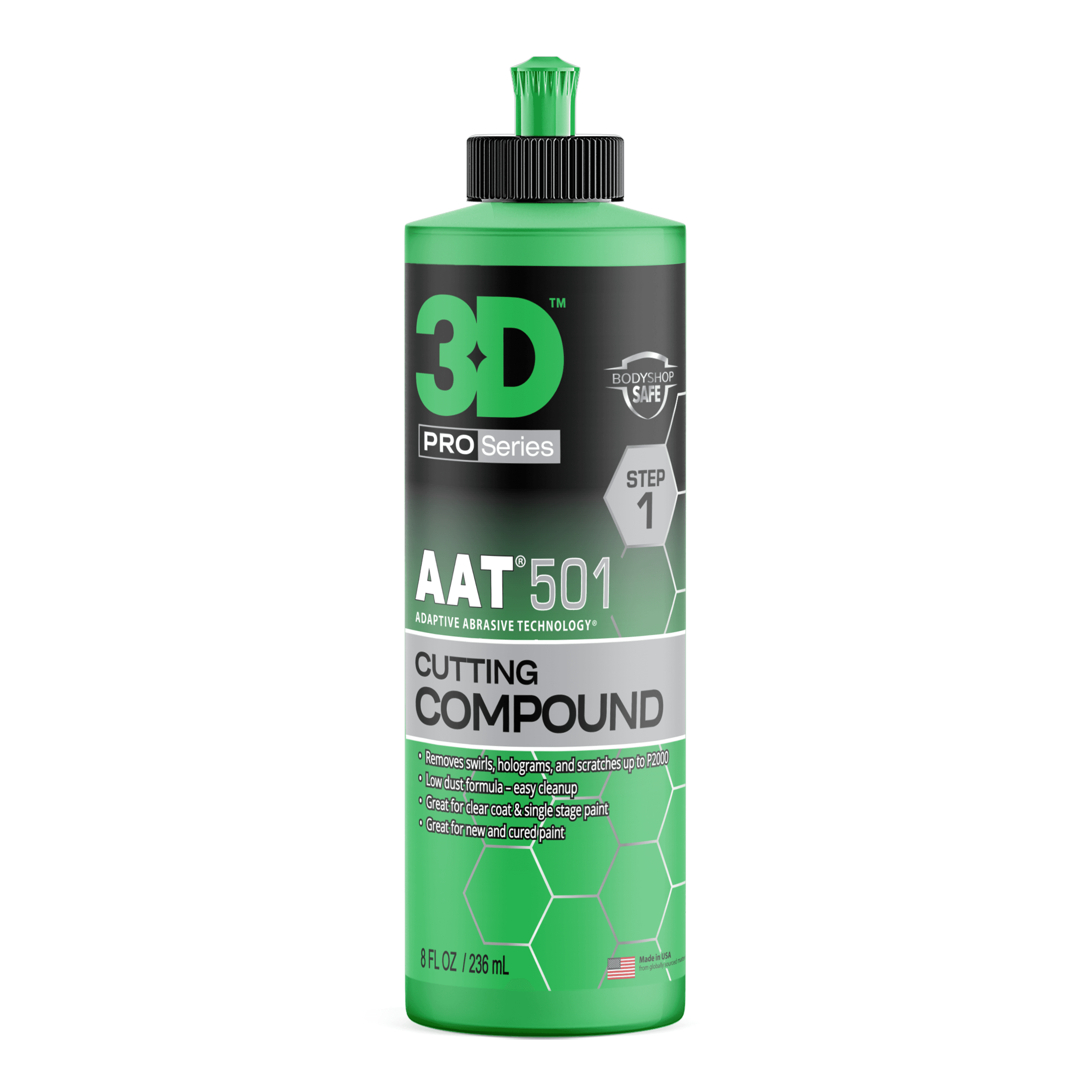 3D AAT 501 cutting compound vara á hvítum bakgrunni